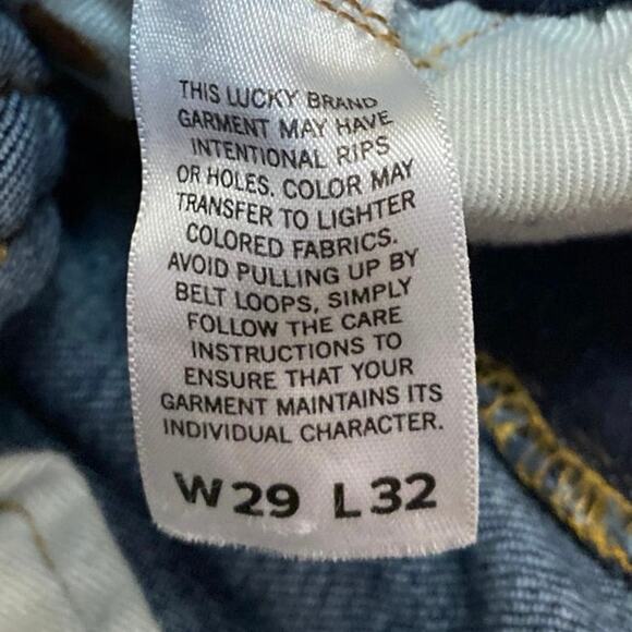 Lucky Brand Women's Blue Medium Wash Mid Rise Straight Leg Denim Jeans Pants 29 - Picture 5 of 5